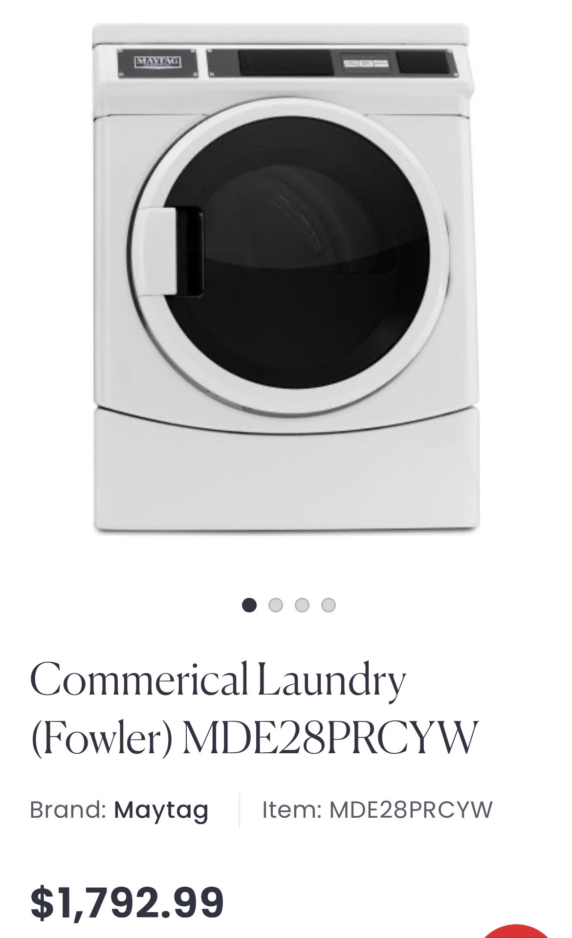 Commerical Laundry (Fowler) MDE28PRCYW