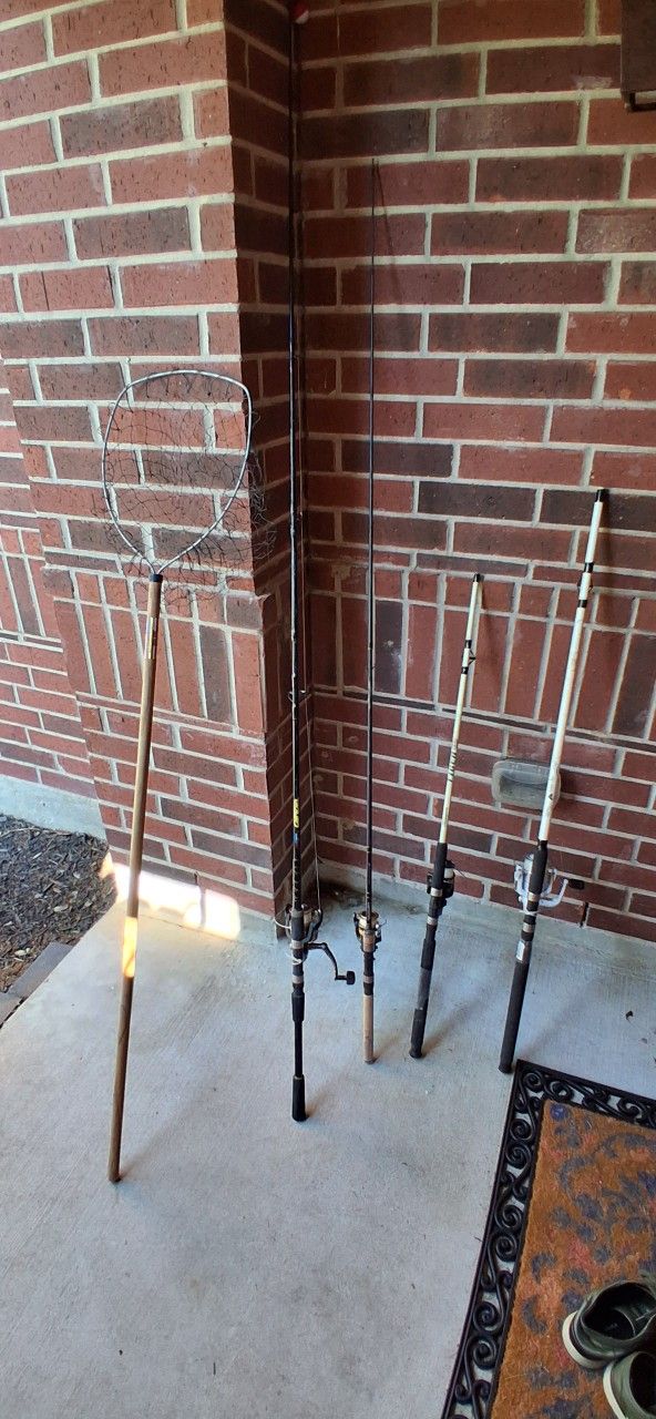 Fishing Rods And Fishing Net For Sale