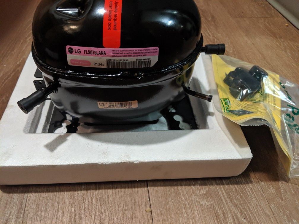 lg univerersal compressor P/N TCA38091801 NEW!!!  fits most LG refrigerators with filter / drier