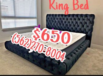 NEW KING BED/MATTRESS INCLUDED IN STOCK‼️