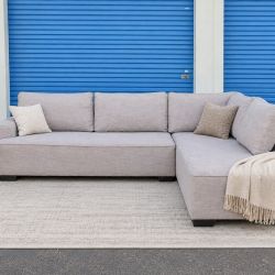 Large Light Gray Sectional Couch Sofa