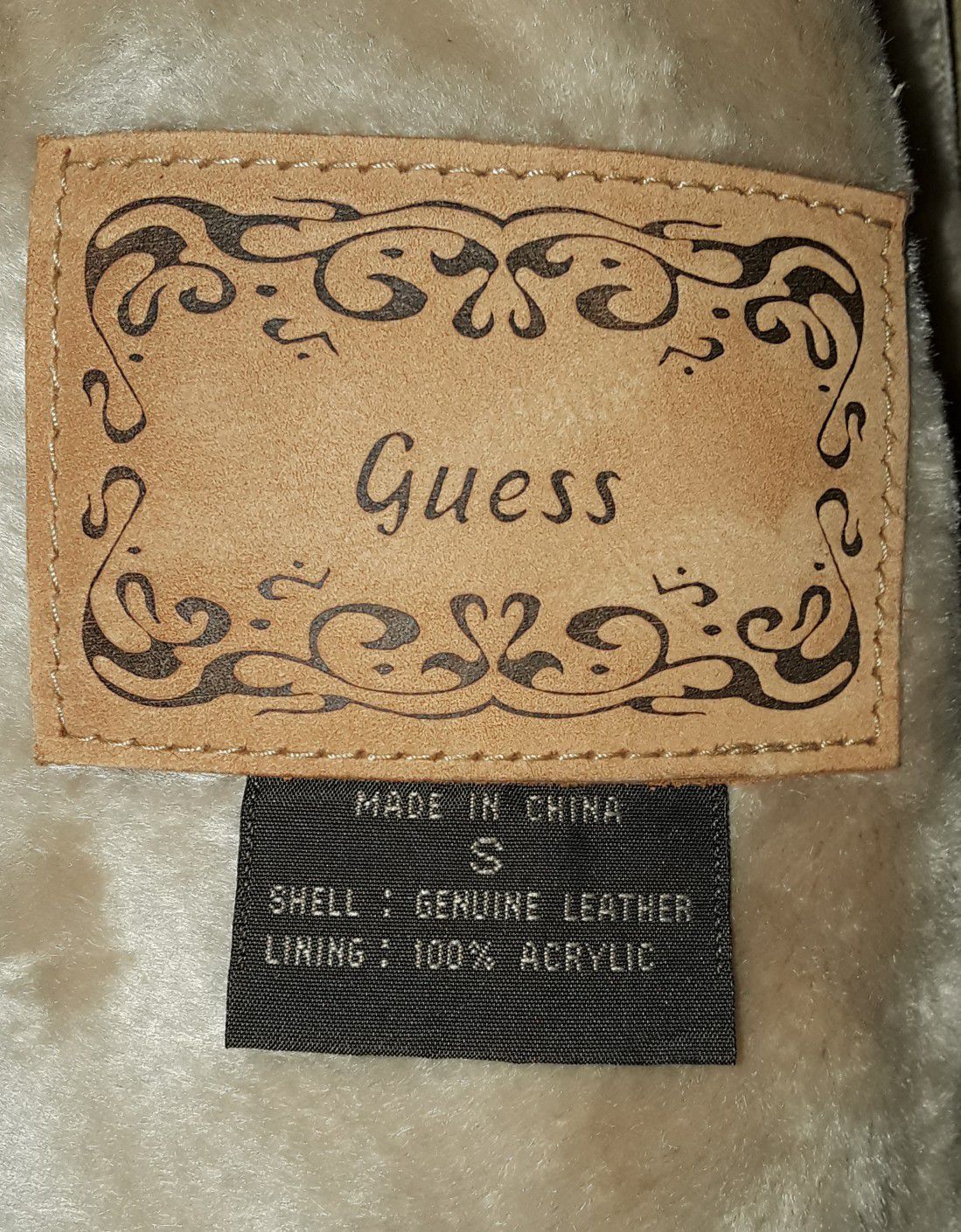 Guess Winter Coat/Color- BEIGE SUEDE LEATHER Gorgeous!