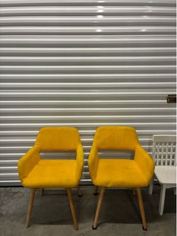 Two yellow chairs