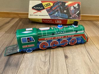Vintage Puff-Puff Loco (Model ME 660) battery-operated tin toy train