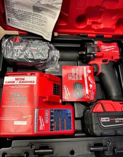Milwaukee M18 FUEL 18V Lithium-Ion Brushless Cordless 3/8 in. Compact Impact Wrench with Friction Ring Kit, Resistant Batteries