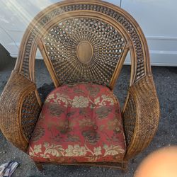 Bamboo and Wicker Chair
