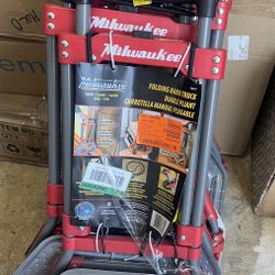Milwaukee 150 lbs. Convertible Fold-Up Steel Hand Truck with One 60 in. Bungee Cord