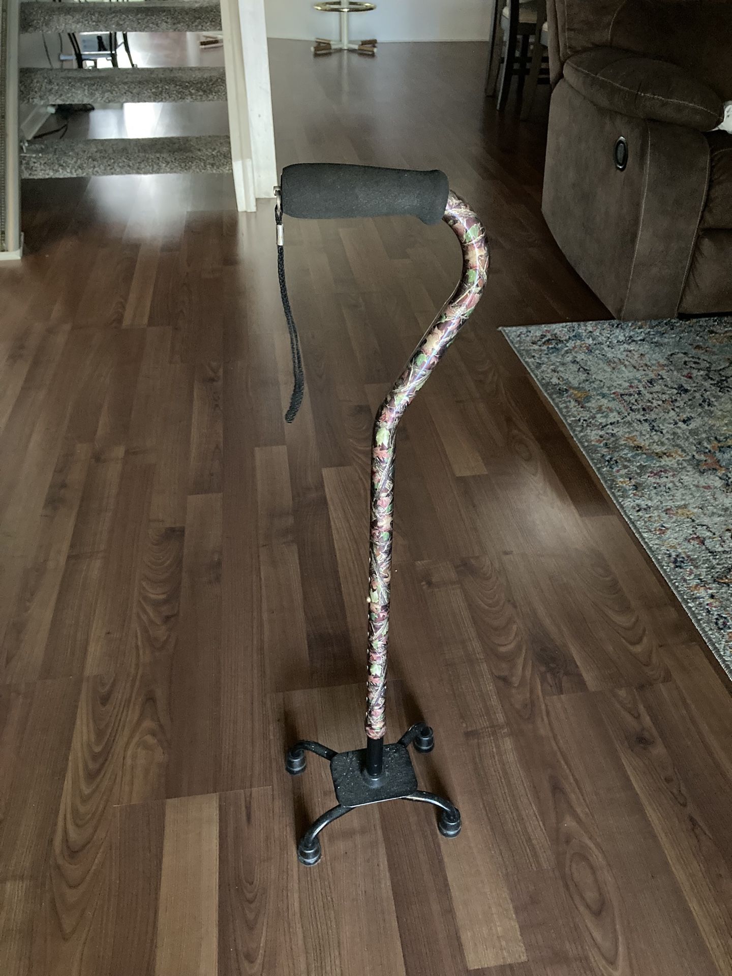 Quad Cane, Adjustable Height 
