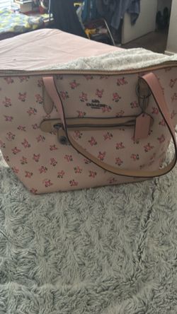 Coach floral tote