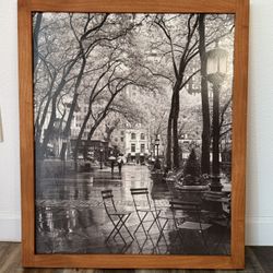 Framed European Print On Board