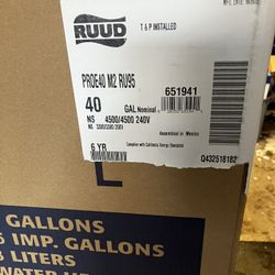 RUUD 40 Gallon Electric Water Heater 