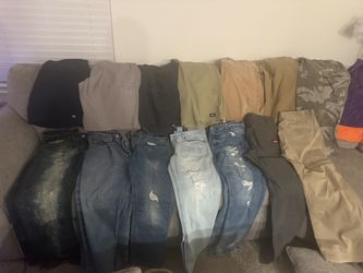 14 Pair Of Men’s Shorts And Pants And Jeans For 60