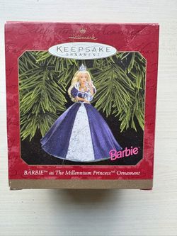 1996 Millennium Princess Barbie Christmas Ornament