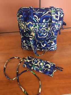 Vera Bradley Tote and small crossbody/ long wallet.