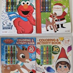 Christmas Character Coloring & Activity Books NEW 