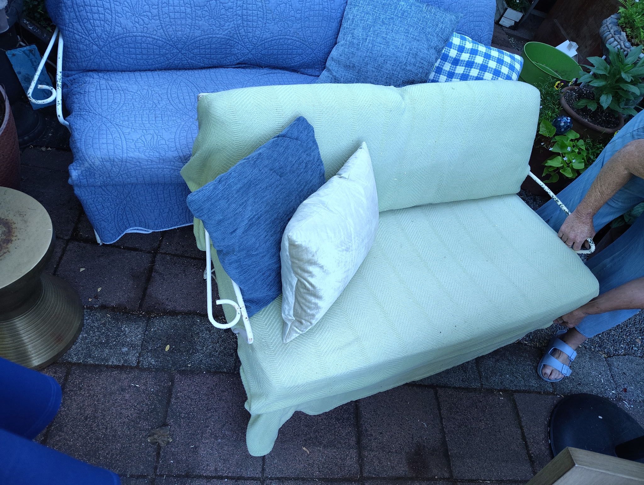 Old Wrought Iron Sofa/loveseat