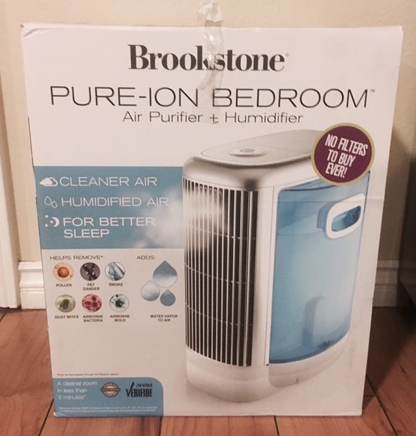 brookstone pure ion bedroom air purifier &a humidifier for sale in