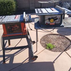2 TABLE SAWS RYOBI AND BLACK&DECKER