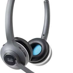 Cisco Headset 562, Wireless Dual On-Ear DECT Headset with Multi-Source Base for US & Canada, Charcoal,