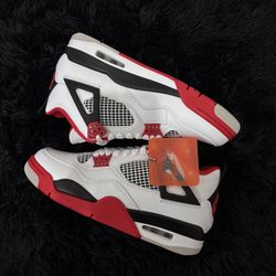 Jordan 4 Fire Red Sizes: 9 And 10