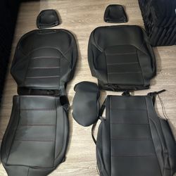 Custom Fit Toyota Camry Seat Covers Full Set Black Red 2025-2026 LE SE