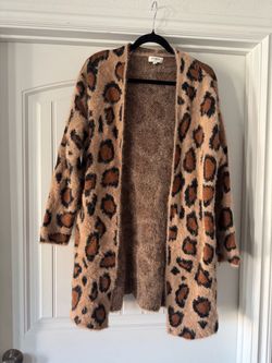 Cheetah Print Fuzzy Cardigan