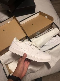 Golf Air Jordan 1 Triple White