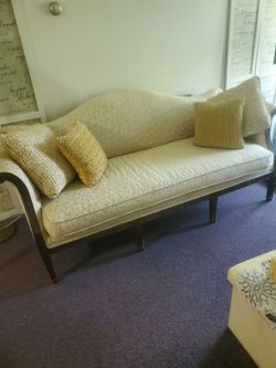 Antique Chippendale style Camelback sofa