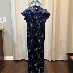 Chinese Blue Dress Size large