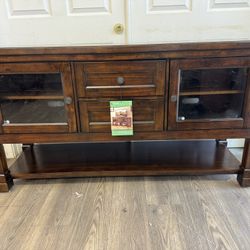 ⭐ Bayside Solid Wood Console w/ Glass or Solid Panels + Wine Rack Drawers ⭐