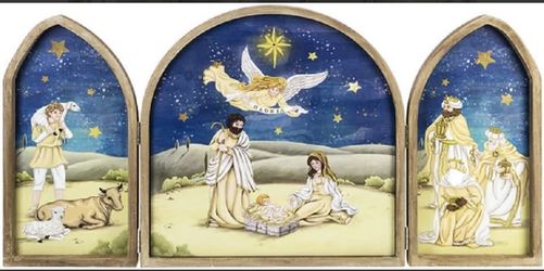 Ganz EX25075 Light Up Nativity Triptych, 24-inch Length