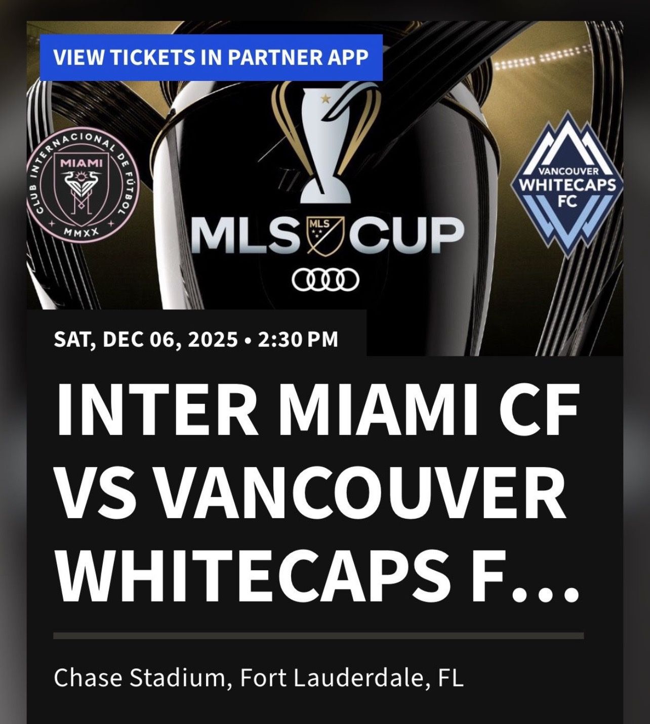 Inter Miami CF vs Vancouver Whitecaps FC