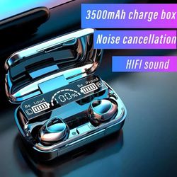 FNTWIF 3500mAh TWS Wireless Earphones Bluetooth Noise Canceling earbuds Stereo Headphones LED Display Sports Headset With Mic

