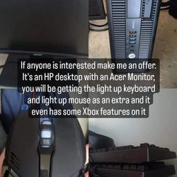 HP Desktop With Acer monitor
