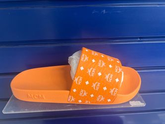 MCM Monogram Print Rubber Slides