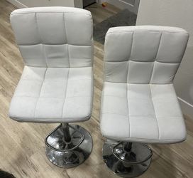 White Swivel Barstools