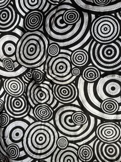 Black and White Cotton Fabric 15"x36" New