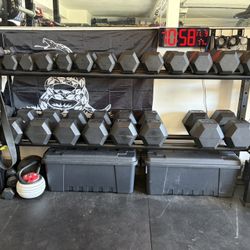 Dumbbell Set with rack 