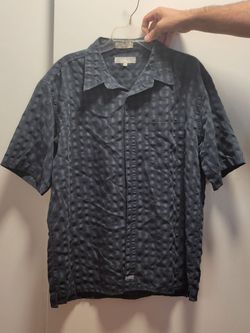 Mens button up short sleeve shirt xl