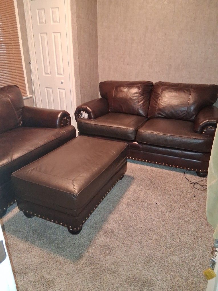 Over Sized Chair/love Seat/ Ottoman Set