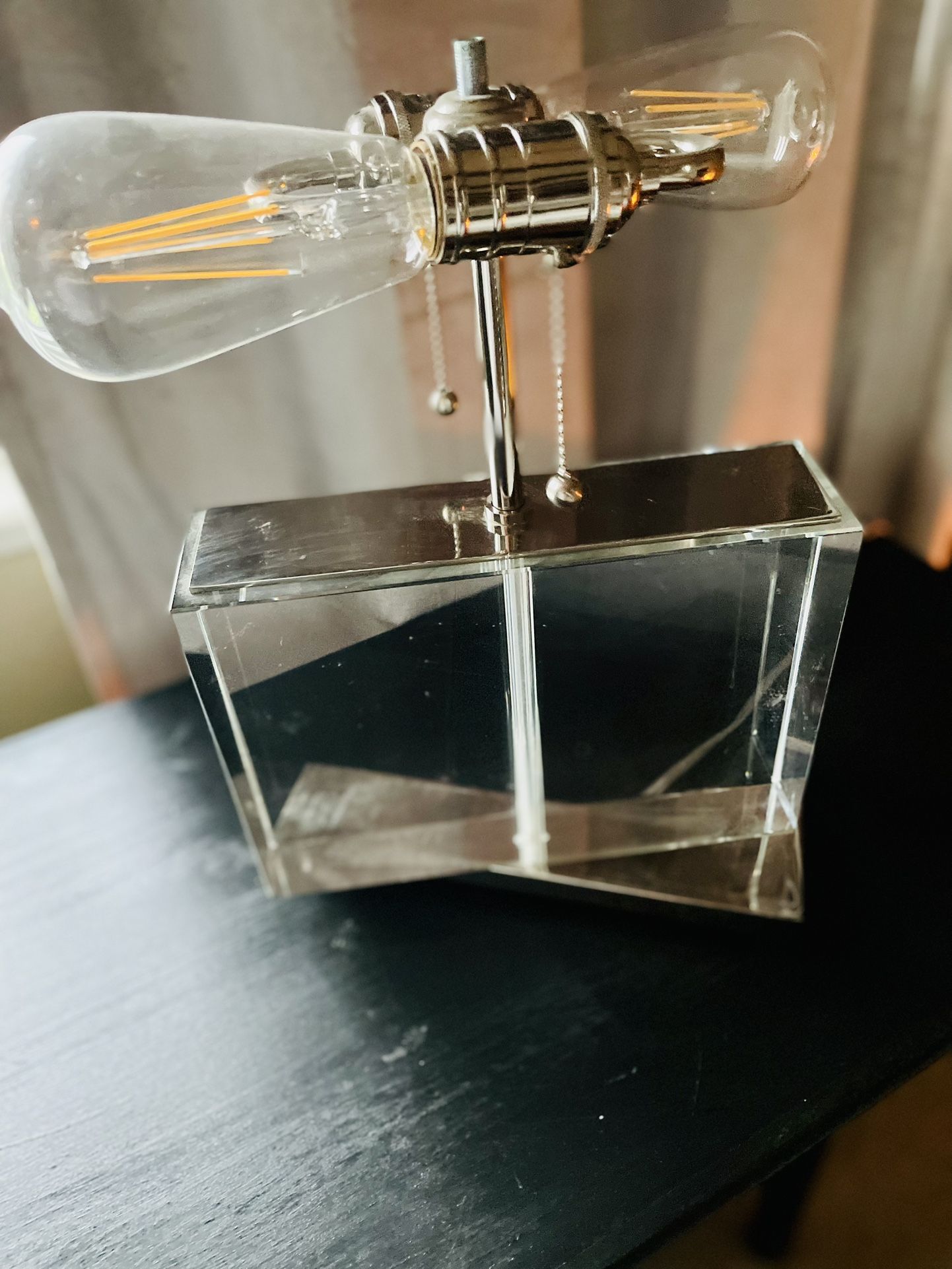 William Sonoma Home Swivel Crystal Block Lamp