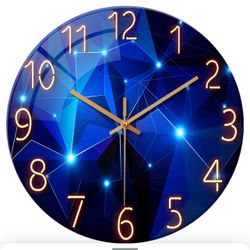 Royal Blue Round Clock