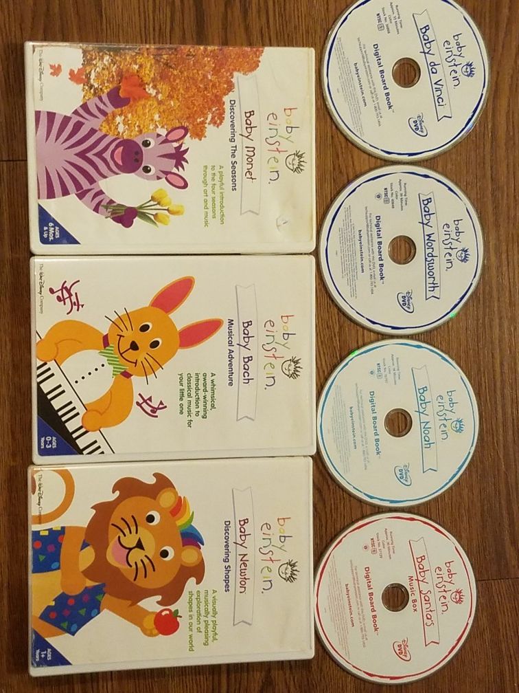 Brainy Baby DVD and CDs and Baby Einstein dvds