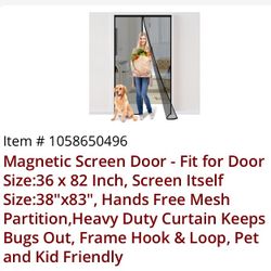 Magnetic door screen