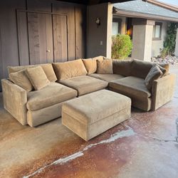 Crate & Barrel Sectional ( Delivery Available )