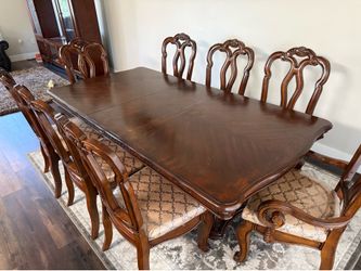 8 chair wooden dining set