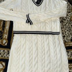 Sincerely Jules knitted set black/cream sweater and skirt size XL
