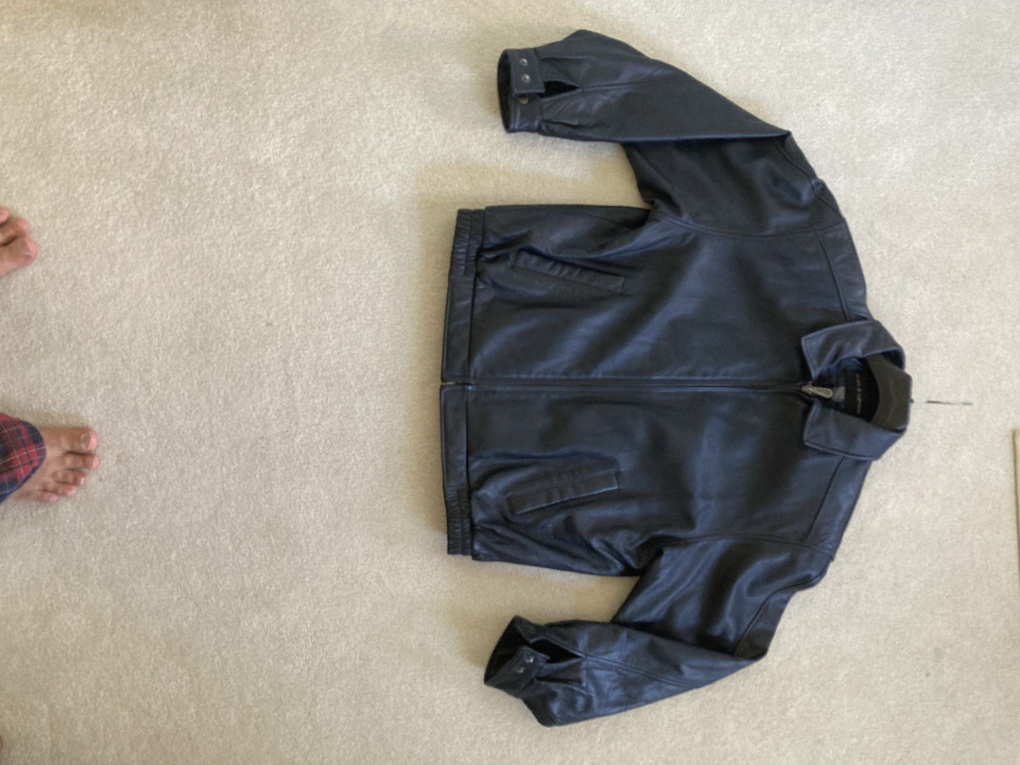 Black Leather Jacket LIKE NEW