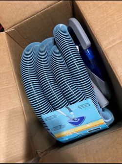 POOLWHALE Professional 1-1/2-Inch x 24-Feet Swimming Pool Vacuum Hoses with Swivel Cuff and Triangular Weighted Flex Vacuum Head, Perfect for Above Gr
