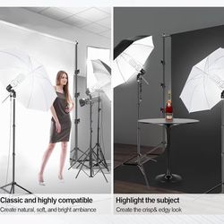 Studio Photography Backdrop Kit Soft Box Umbrella Lights Reflectors Backdrops Backdrop Frame